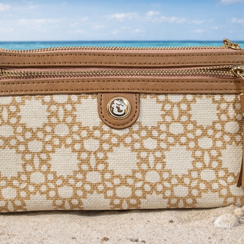 Chic Tan and Cream Clutch